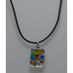 Pendentif fusion rectangulaire Verre Murano