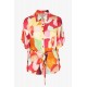 CHEMISE IMPRIMÉE SATINÉ EFFET KIMONO "JMP"