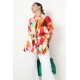 CHEMISE IMPRIMÉE SATINÉ EFFET KIMONO "JMP"
