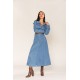 Robe en jean avec cienture Nina Carter